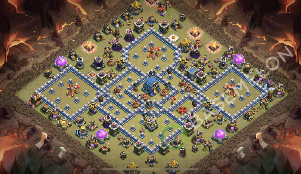 Town Hall Level 12 War Base Design 2025, Anti Everything, Layout #2382