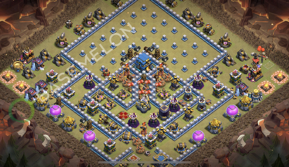 Town Hall Level 12 War Base Design 2025, Max Levels, Layout #2383