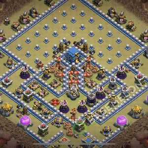 Town Hall Level 12 War Base Design 2025, Max Levels, Layout #2383