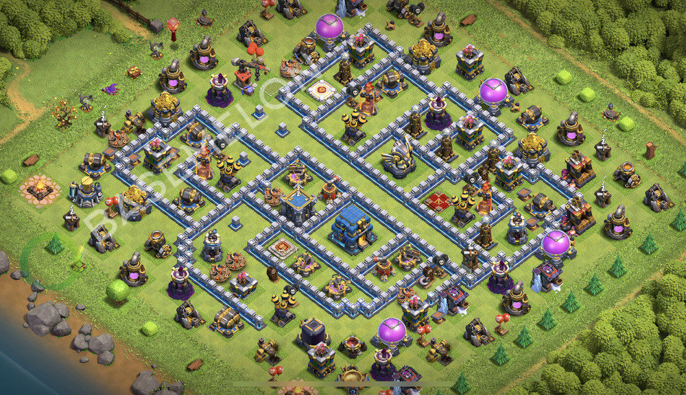 Town Hall Level 12 Trophy/Defense Base Design 2025, Anti GoWipe, Anti 3 Stars, Layout #2432