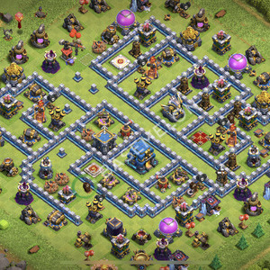 Town Hall Level 12 Trophy/Defense Base Design 2025, Anti GoWipe, Anti 3 Stars, Layout #2432