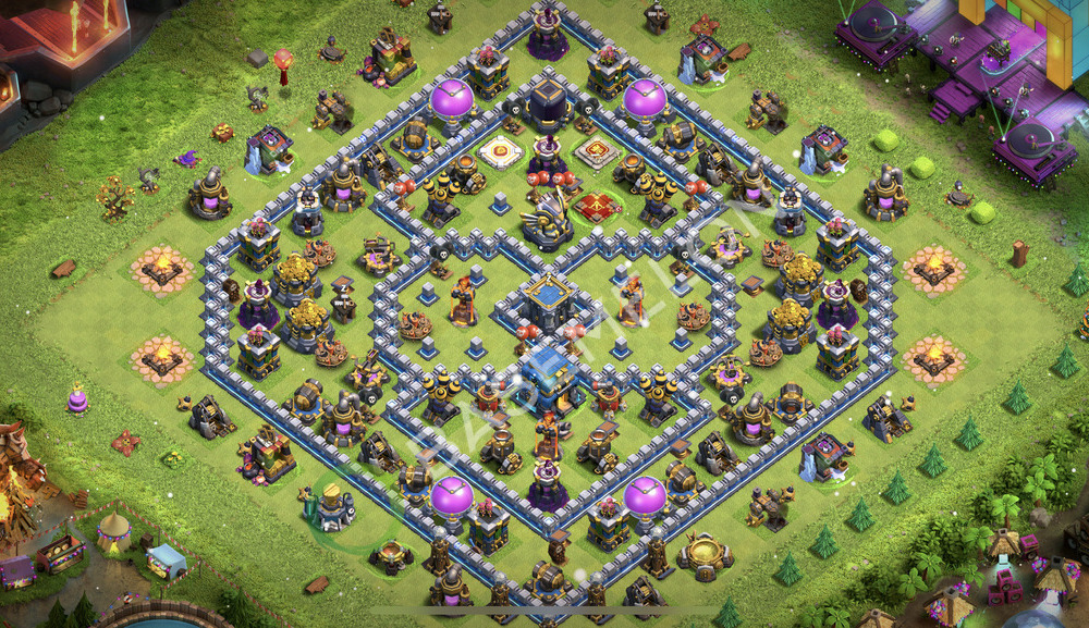 Town Hall Level 12 Farm Base Design 2025, Legend League, Hybrid, Layout #2440