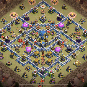 Town Hall Level 12 War Base Design 2026, Anti 3 Stars, Hybrid, Layout #2456