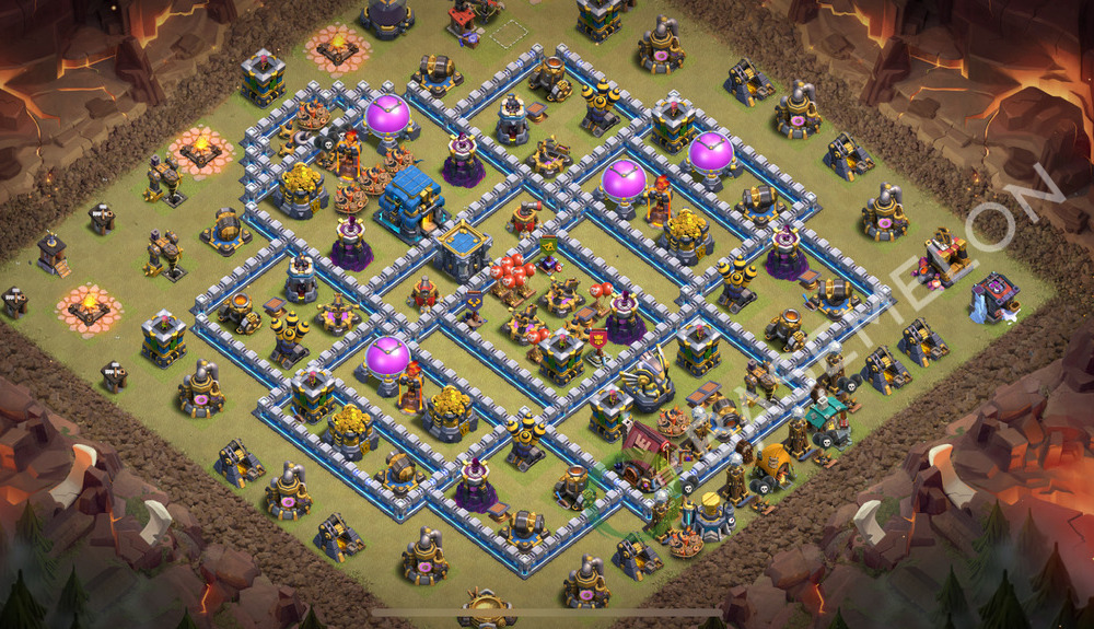 Aldea del Ayuntamiento Nivel 12 para Guerra, Anti Todo Diseño 2026, #2488