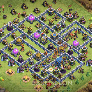 Town Hall Level 12 Farm Base Design, Max Levels, Hybrid, Layout #252
