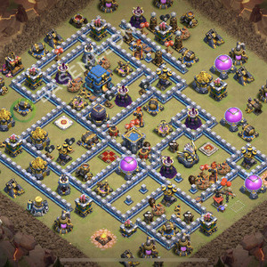 Town Hall Level 12 War Base Design 2026, Anti 3 Stars, Anti Air, Layout #2607