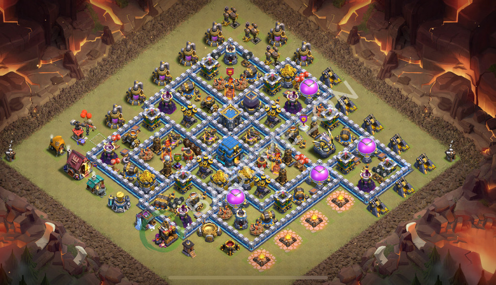 Town Hall Level 12 War Base Design 2026, Max Levels, Hybrid, Layout #2679