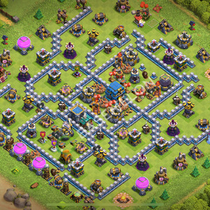 Town Hall Level 12 Trophy/Defense Base Design 2026, Anti 2 Stars, Legend League, Layout #2680