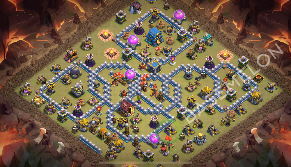 Town Hall Level 12 War Base Design 2026, Anti Everything, Hybrid, Layout #2711