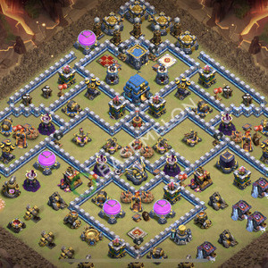 Town Hall Level 12 War Base Design 2026, Hybrid, Layout #2757
