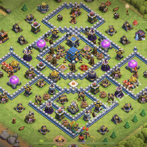 Town Hall Level 12 Trophy/Defense Base Design 2026, Hybrid, Layout #2780