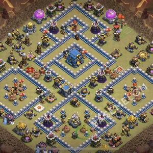 Aldea del Ayuntamiento Nivel 12 para Guerra, Niveles Máximos, Anti 3 Estrellas Diseño 2026, #2854