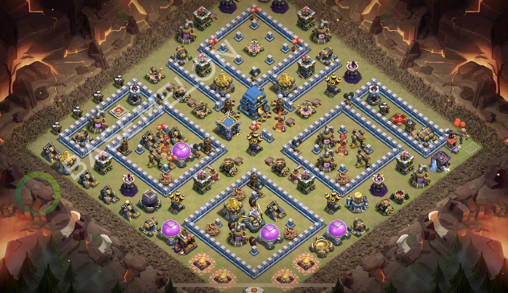Town Hall Level 12 War Base Design 2026, Anti 3 Stars, Anti Everything, Layout #2910