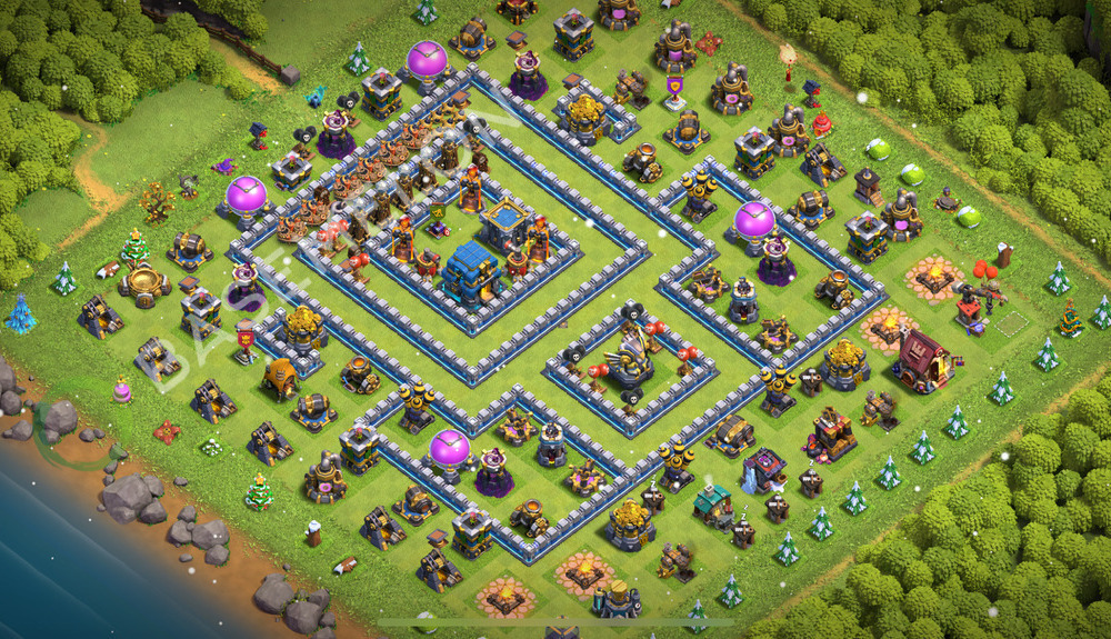 Town Hall Level 12 Trophy/Defense Base Design 2026, Anti Air, Layout #2922