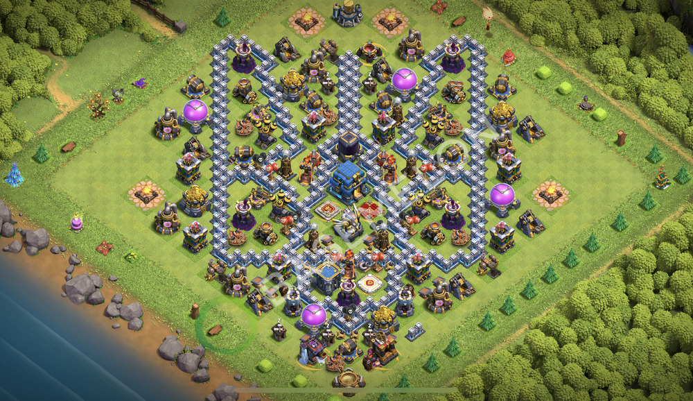 Town Hall Level 12 Trophy/Defense Base Design 2026, Layout #2945