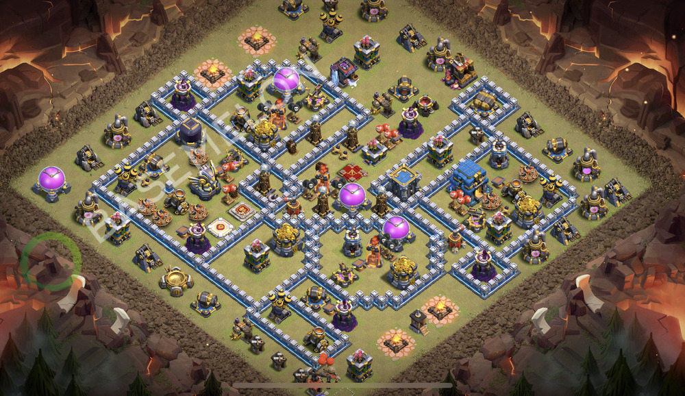 Town Hall Level 12 War Base Design 2026, Anti 3 Stars, Layout #2948
