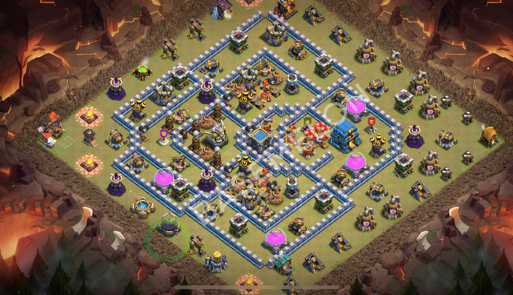 Town Hall Level 12 War Base Design 2026, Anti Everything, Layout #2952