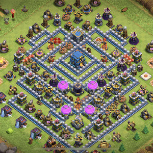 Rathaus Level 12 Farmen Base, Hybrid, Anti Alles, Layout #298