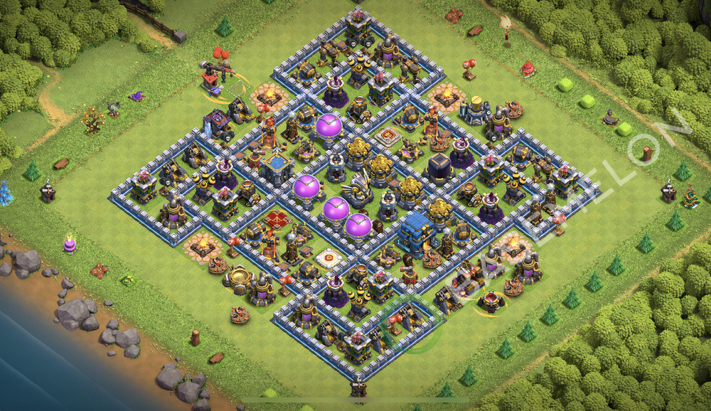 Town Hall Level 12 Farm Base Design 2026, Anti 3 Stars, Hybrid, Layout #3007