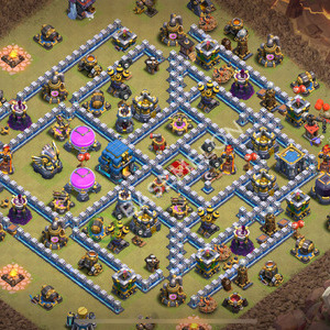 Town Hall Level 12 War Base Design 2026, Anti 2 Stars, Hybrid, Layout #3037