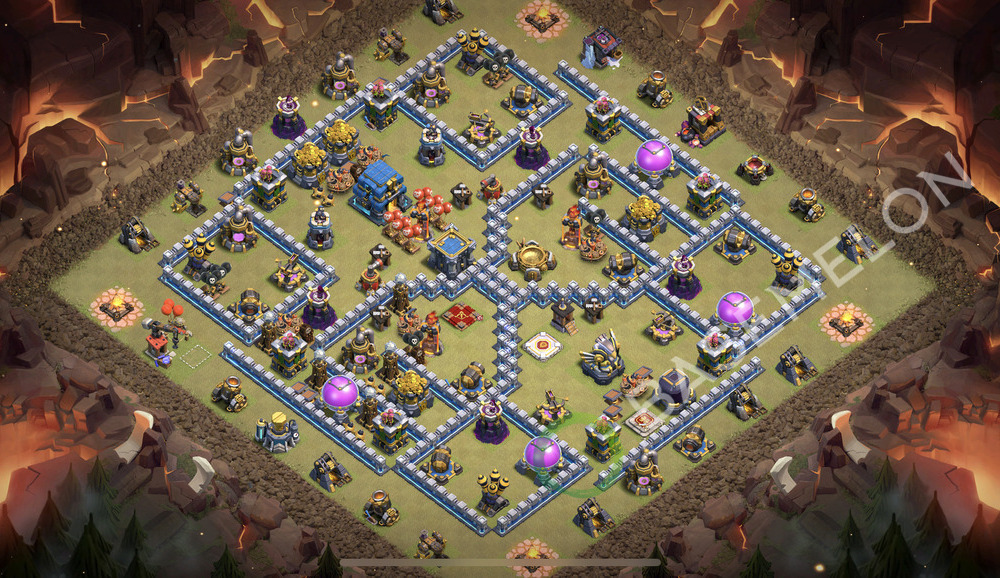 Town Hall Level 12 War Base Design 2026, Hybrid, Layout #3049