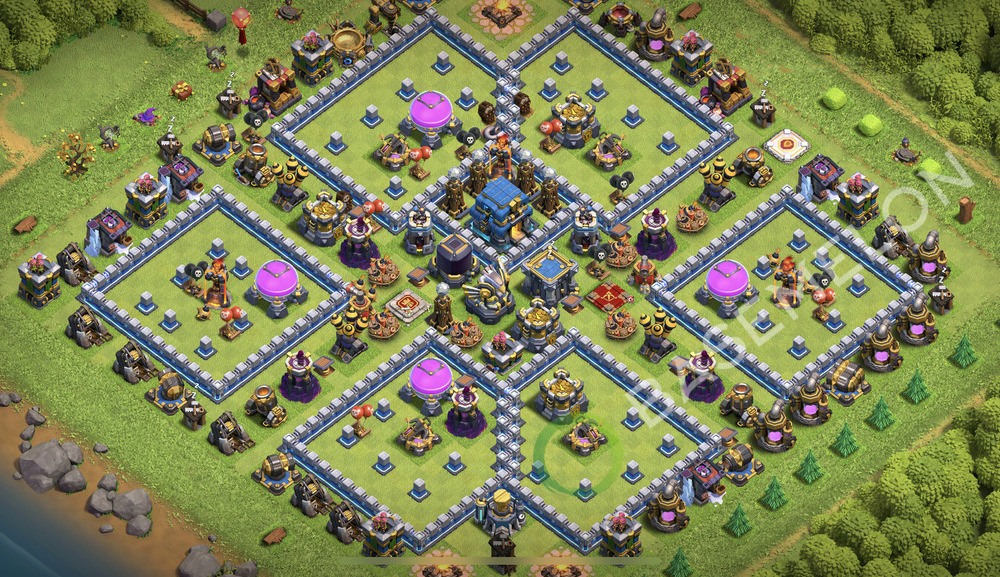Town Hall Level 12 Farm Base Design 2026, Anti 3 Stars, Hybrid, Layout #3070