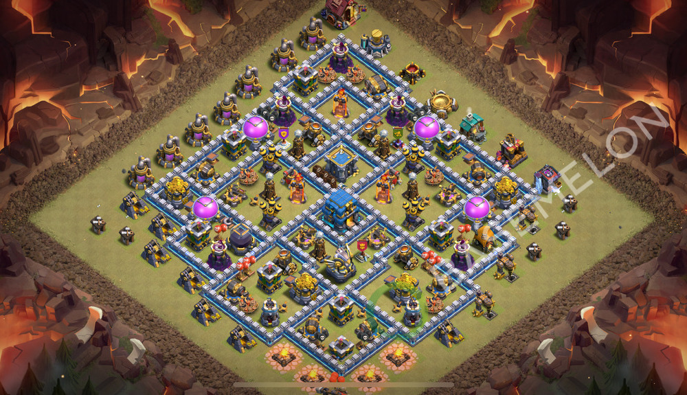 Town Hall Level 12 War Base Design 2026, Anti 2 Stars, Anti Everything, Layout #3113
