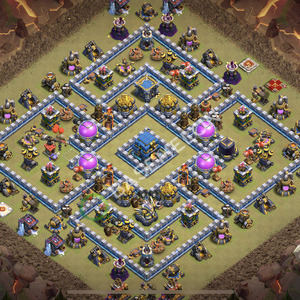 Town Hall Level 12 War Base Design 2026, Anti 3 Stars, Hybrid, Layout #3130