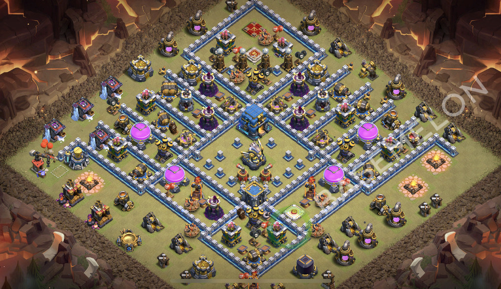 Town Hall Level 12 War Base Design 2026, Anti Everything, Layout #3188