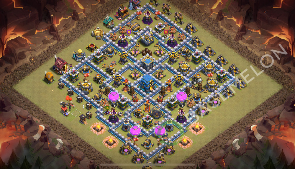 Town Hall Level 12 War Base Design 2026, Anti 2 Stars, Anti Everything, Layout #3260