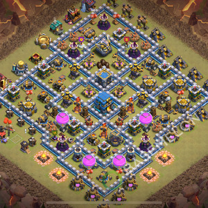 Town Hall Level 12 War Base Design 2026, Anti 2 Stars, Anti Everything, Layout #3260