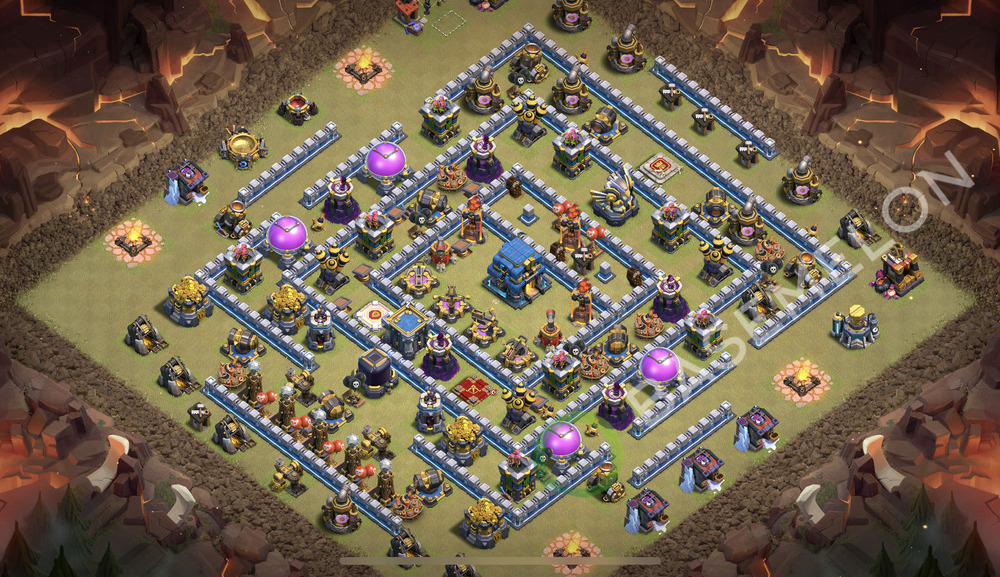Town Hall Level 12 War Base Design 2026, Anti 3 Stars, Anti Air, Layout #3285