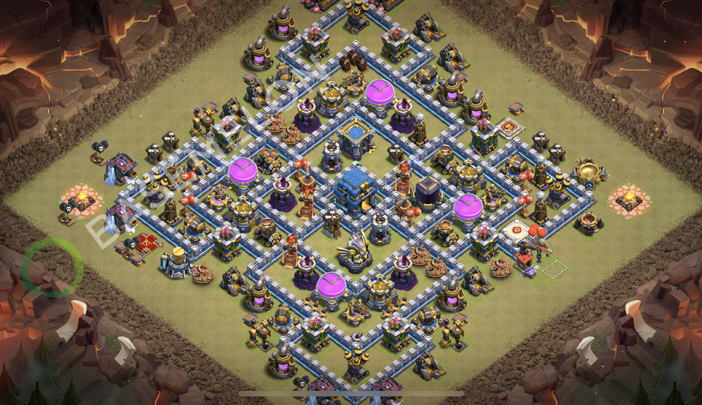 Town Hall Level 12 War Base Design 2026, Anti 2 Stars, Anti Everything, Layout #3294