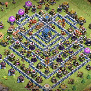 Town Hall Level 12 Trophy/Defense Base Design 2026, Max Levels, Anti Air, Layout #3307
