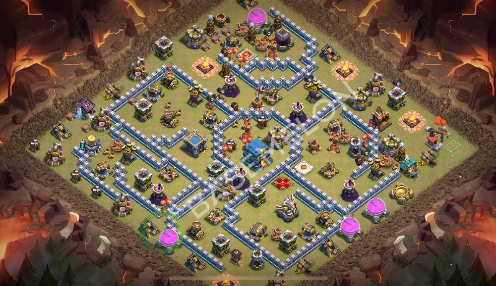 Town Hall Level 12 War Base Design 2026, Anti 2 Stars, Anti Everything, Layout #3347