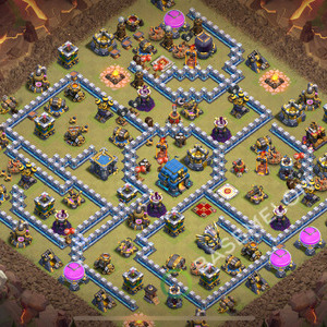 Town Hall Level 12 War Base Design 2026, Anti 2 Stars, Anti Everything, Layout #3347