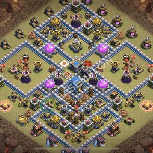 Town Hall Level 12 War Base Design 2026, Anti Everything, Hybrid, Layout #3364