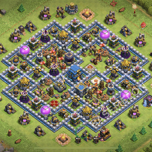 Aldea del Ayuntamiento Nivel 12 para Farming, Niveles Máximos, Híbrido Diseño 2026, #3486