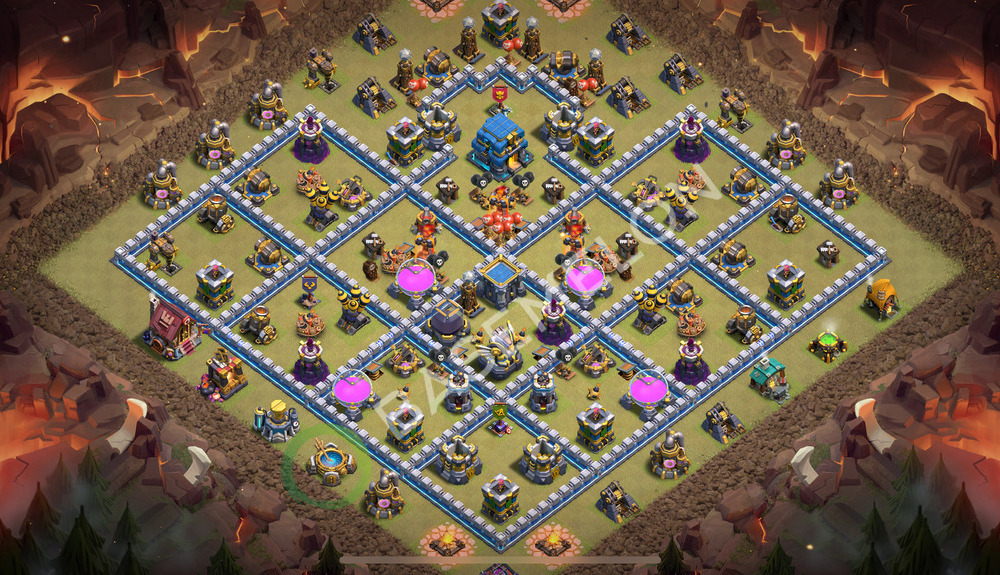 Town Hall Level 12 War Base Design 2026, Max Levels, Anti Everything, Layout #3508