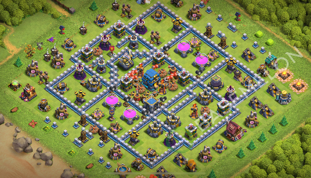 Rathaus Level 12 Verteidigung Base 2026, Layout #3519