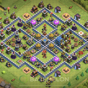 Town Hall Level 12 Farm Base Design, Anti 3 Stars, Hybrid, Layout #353