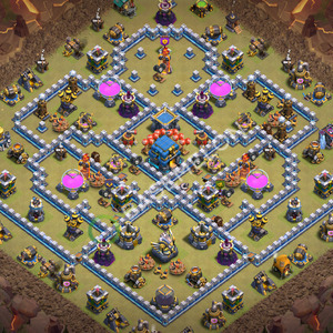 Town Hall Level 12 War Base Design 2026, Anti 2 Stars, Anti Everything, Layout #3555