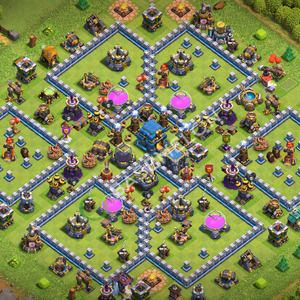 Town Hall Level 12 Trophy/Defense Base Design 2026, Anti Everything, Layout #3584