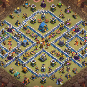 Town Hall Level 12 War Base Design 2026, Anti 3 Stars, Anti Air, Layout #3607
