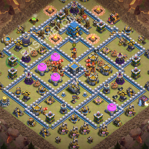 Hôtel de Ville Level 12 Guerre GDC Base  2026, Anti 3 Étoiles, Anti Aérien, Village #3639