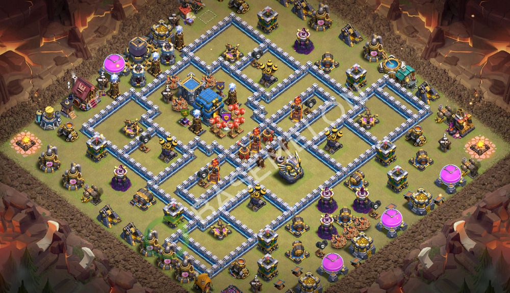 Town Hall Level 12 War Base Design 2026, Anti 3 Stars, Layout #3654