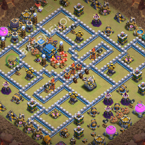 Town Hall Level 12 War Base Design 2026, Anti 3 Stars, Layout #3654