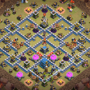 Town Hall Level 12 War Base Design 2026, Anti 3 Stars, Anti Air, Layout #3666