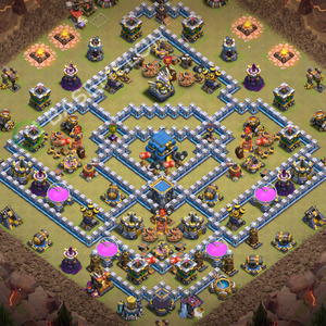 Town Hall Level 12 War Base Design 2026, Anti 2 Stars, Layout #3682