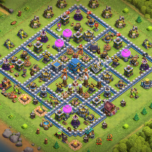 Town Hall Level 12 Trophy/Defense Base Design 2026, Layout #3713